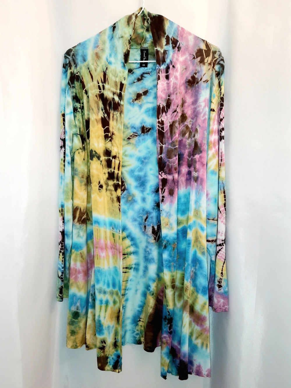 Sacred Threads Tie-Dye Open Front Cardigan Womens SM
